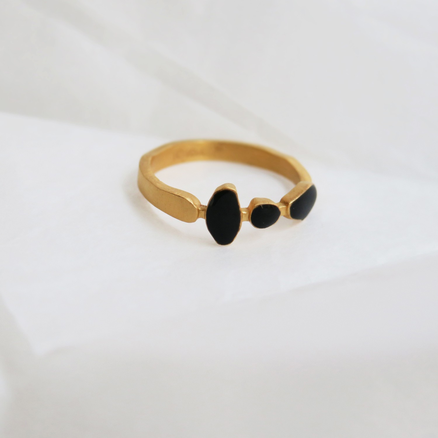 GOLDEN RING MIRÓ JEWELRY BLACK