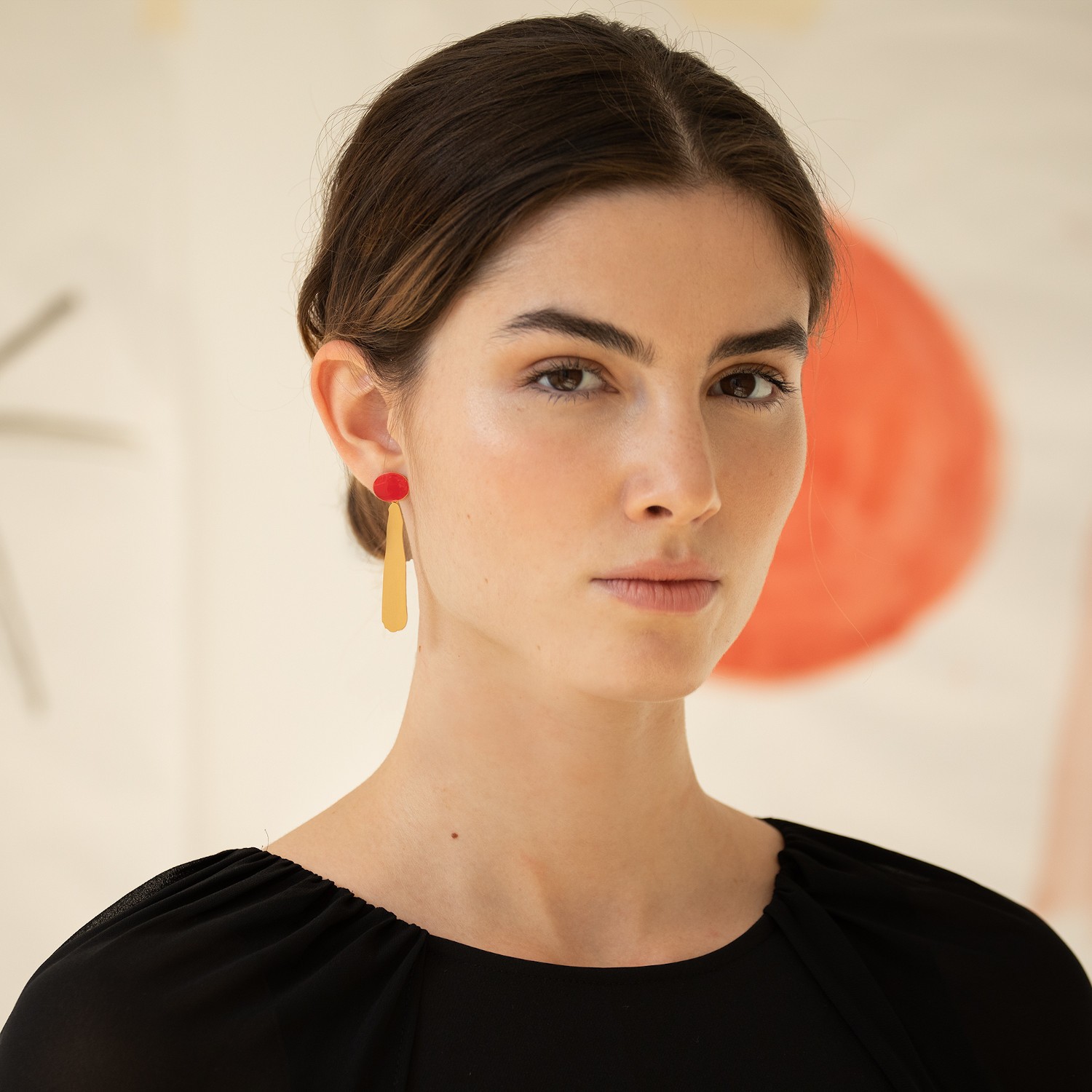 LONG GOLDEN EARRINGS MIRÓ JEWELRY 1
