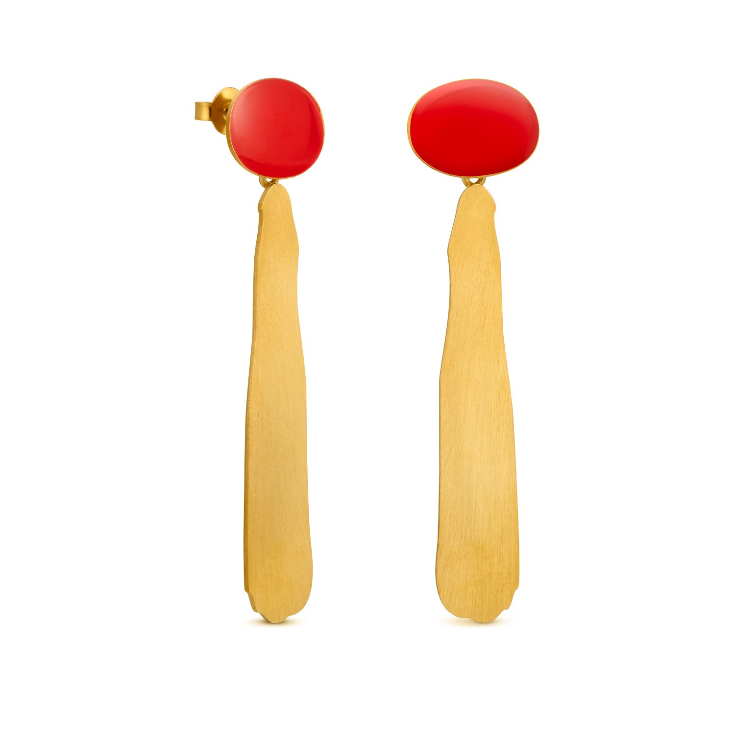 LONG GOLDEN EARRINGS MIRÓ JEWELRY