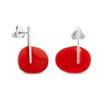 ARRACADES PLATEJADES VERMELLES MIRÓ JEWELRY
