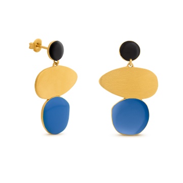 GOLDEN EARRINGS MIRÓ JEWELRY TRIPLE