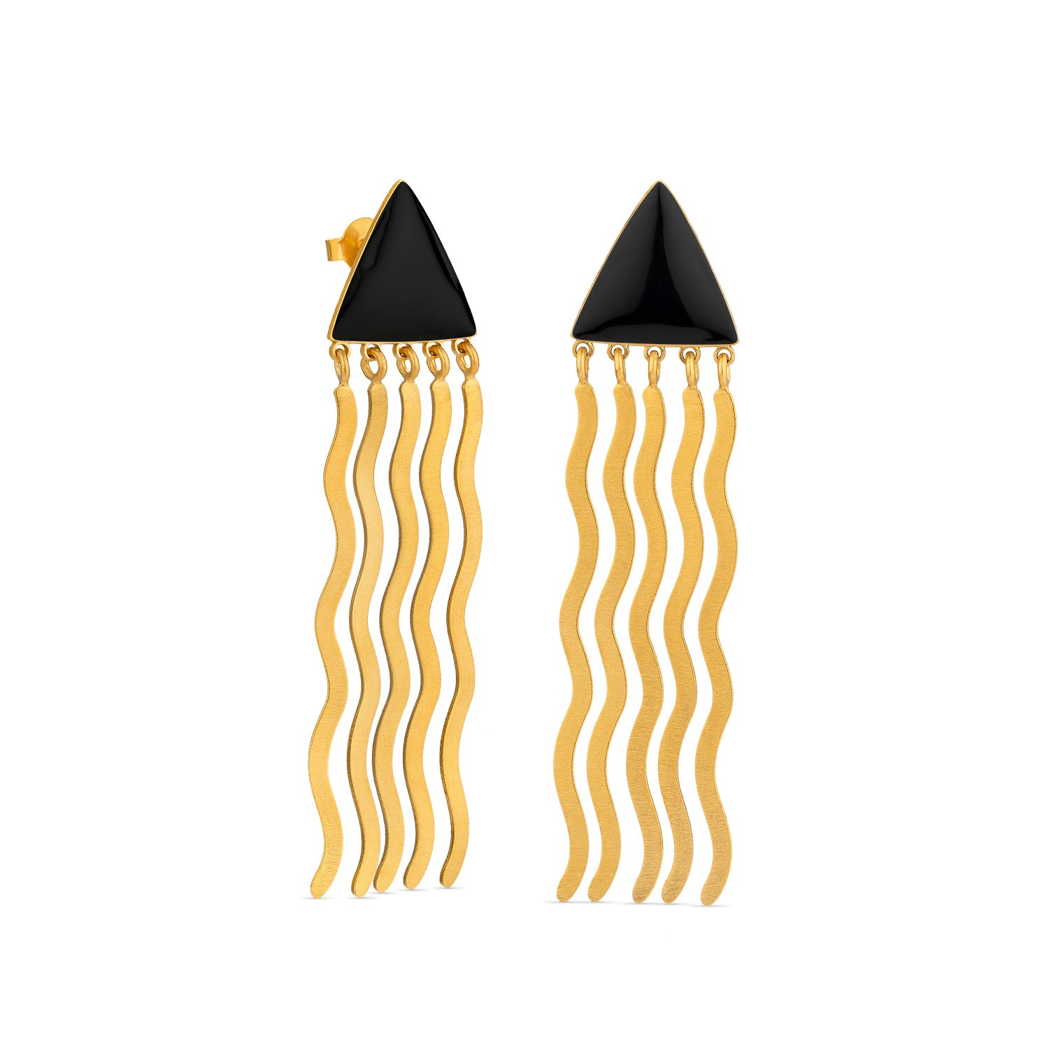 GOLDEN EARRINGS MIRÓ JEWELRY SHAPES