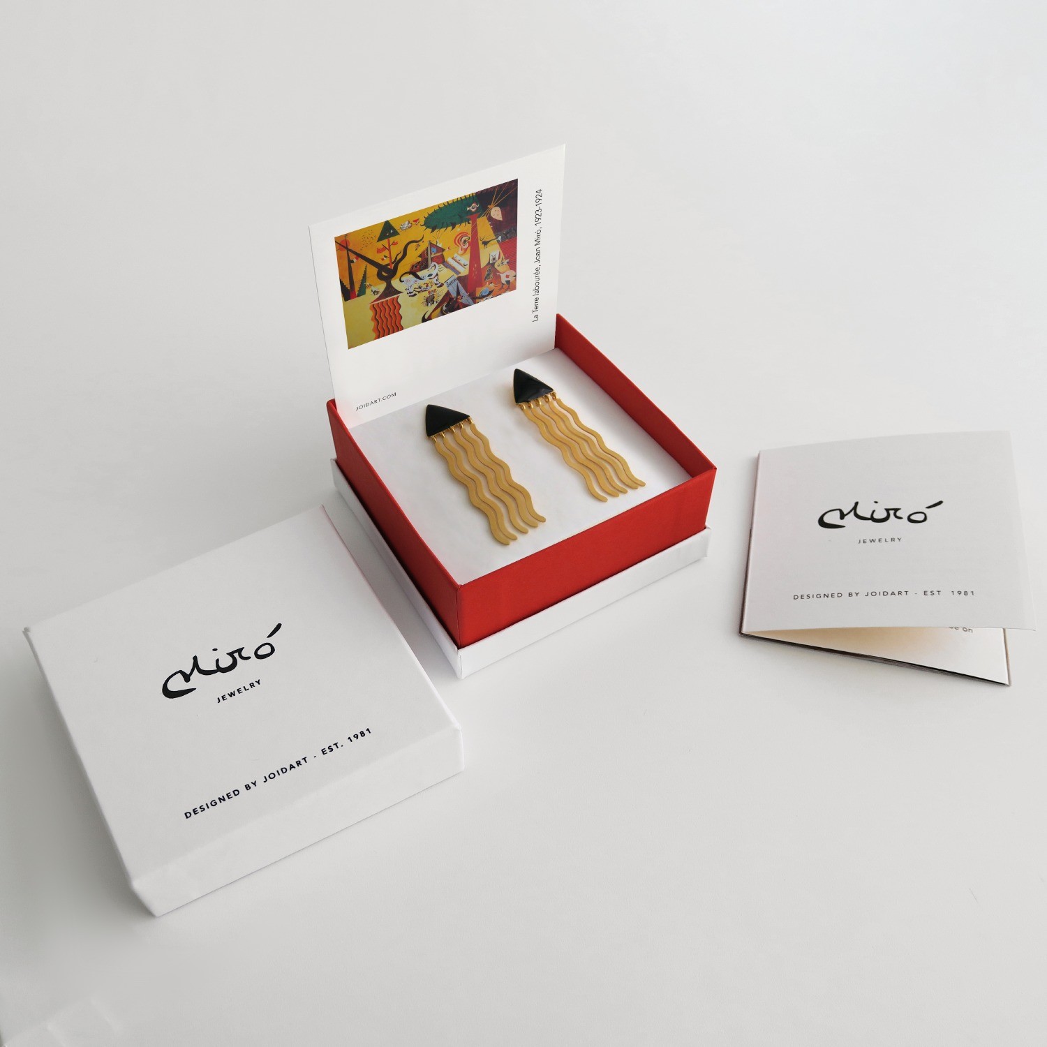 GOLDEN EARRINGS MIRÓ JEWELRY SHAPES