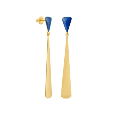 PENDIENTES DORADOS AZUL MIRÓ JEWELRY