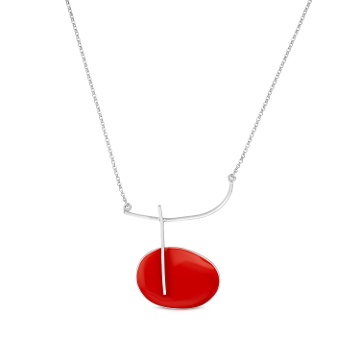 COLLARET PLATEJAT VERMELL MIRÓ JEWELRY