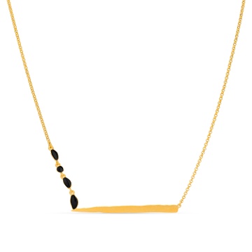 COLLAR DORADO MIRÓ JEWELRY NEGRO