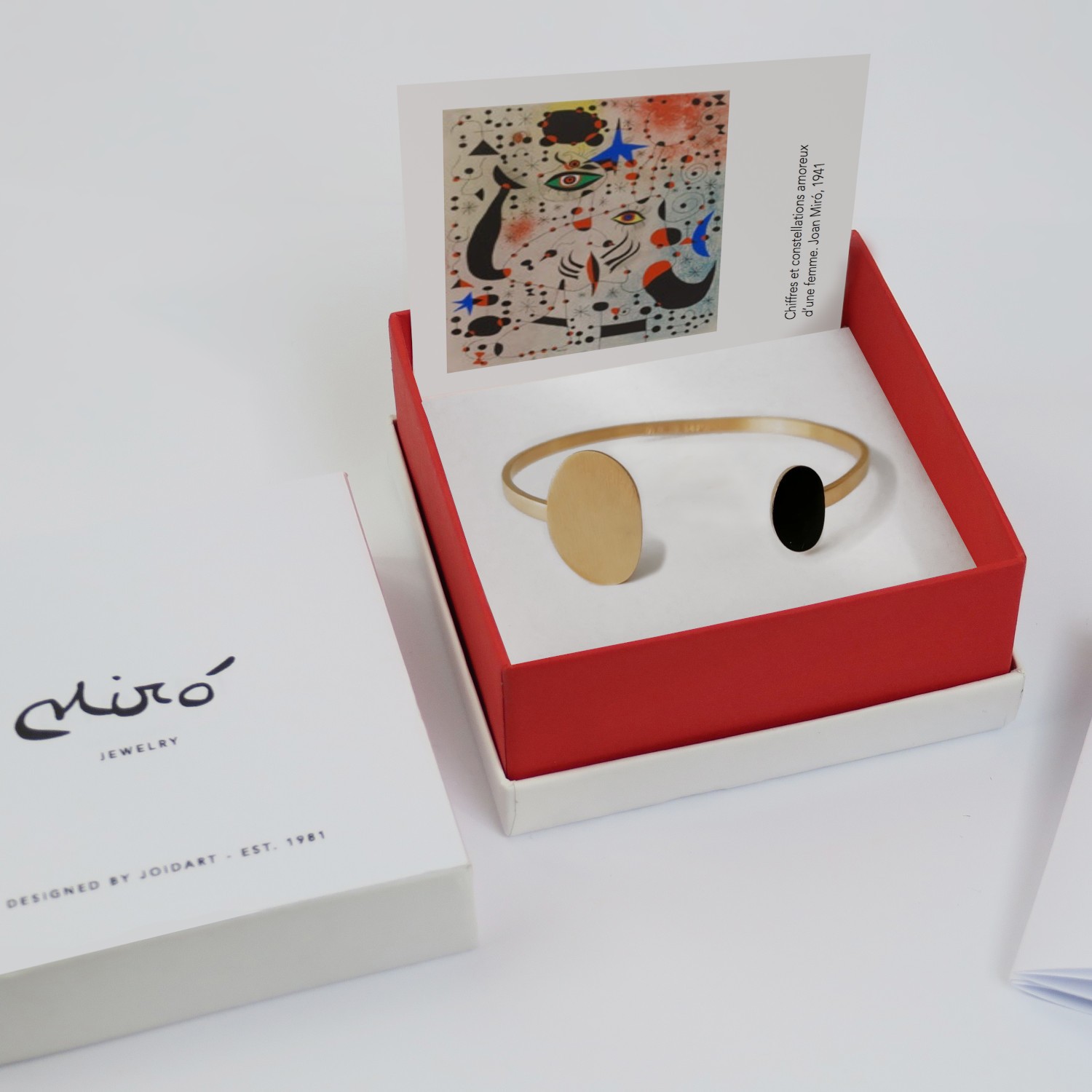 POLSERA DAURADA I NEGRA MIRÓ JEWELRY